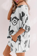 Load image into Gallery viewer, Leopard Print V Neck &amp; Shorts Pajamas Set
