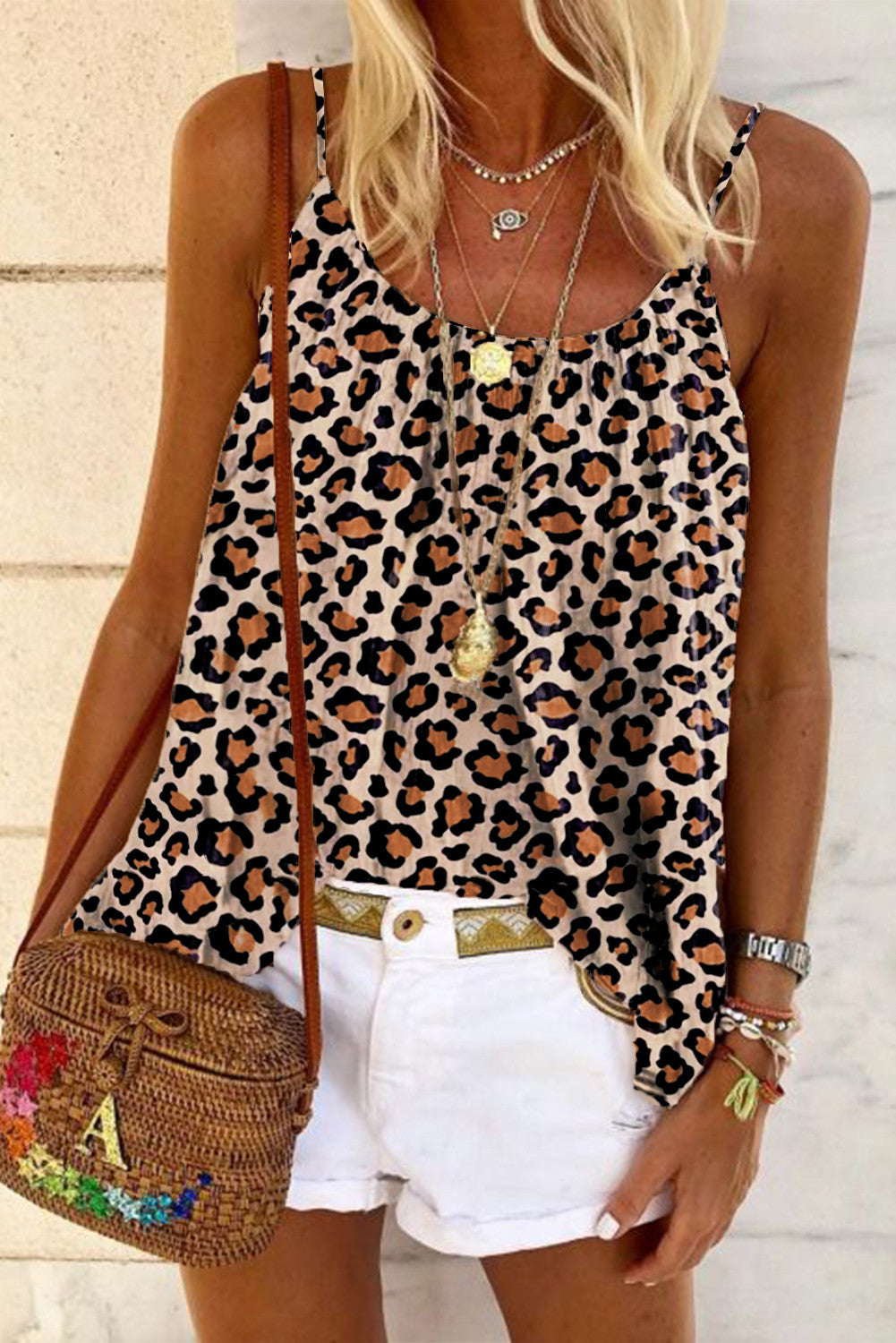 Leopard Flowy Tank Top