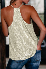 Load image into Gallery viewer, Silver Sequin Racerback Tank
