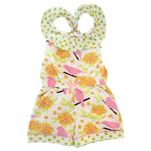 Girls Polka Dot & Birdie Romper