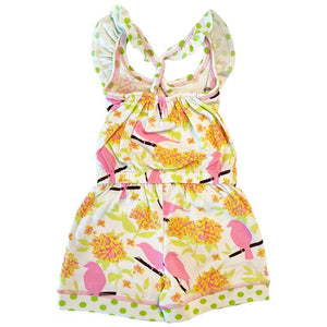 Girls Polka Dot & Birdie Romper