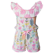 Load image into Gallery viewer, Girls Feather &amp; Polka Dot Romper
