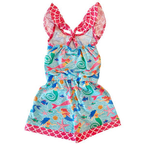 Girls Mermaid & Polka Dot Romper