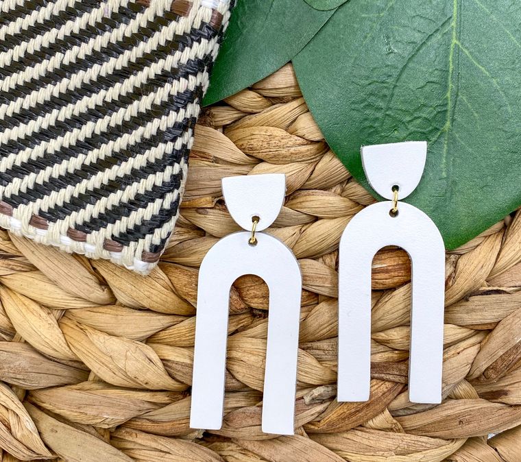 White Arch Earring