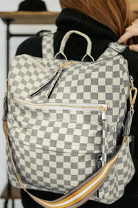 Gray & Cream Backpack