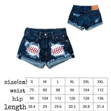 Load image into Gallery viewer, Take Me Out To The Ball Game ▪️ Baseball Jean Shorts
