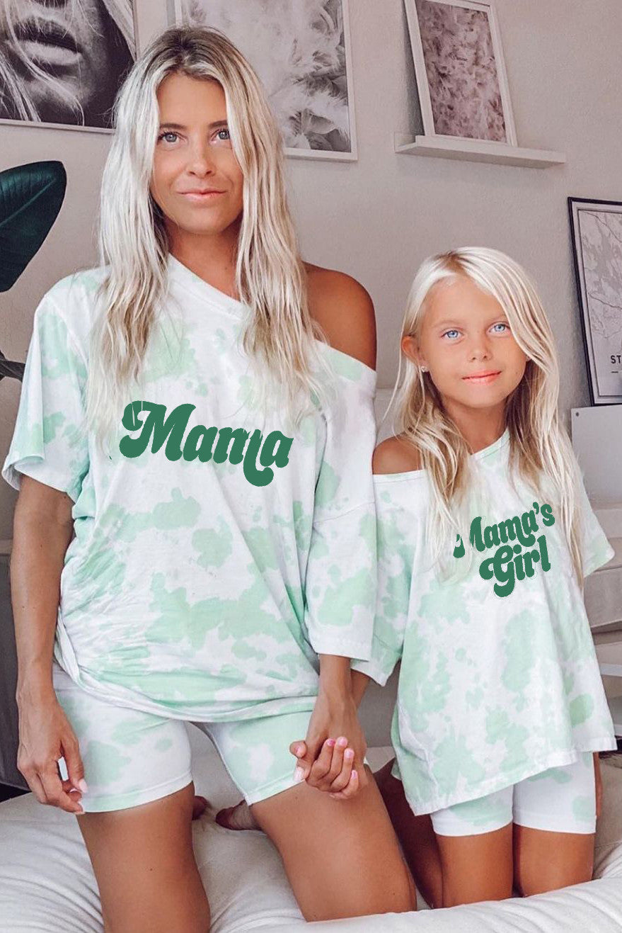 Mama’s girl Tie-dye Print Lounge Set GIRL'S SIZE