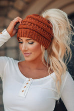 Load image into Gallery viewer, Knitted Ponytail Beanie
