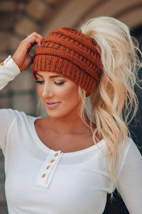 Knitted Ponytail Beanie