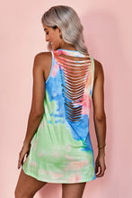 Load image into Gallery viewer, Tie Dye Hollow Out Sleeveless Mini Dress
