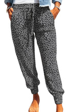 Load image into Gallery viewer, Breezy Dark Gray Leopard Joggers
