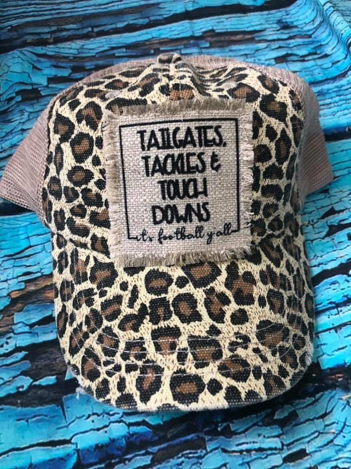 Football Hat: Tailgates, Tackles, & Touchdowns Leopard