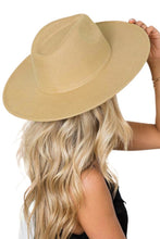 Load image into Gallery viewer, Black + Nude Wide Brim Hat
