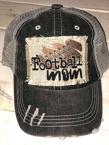 Football Mom Hat: Charcoal