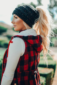 Knitted Ponytail Beanie