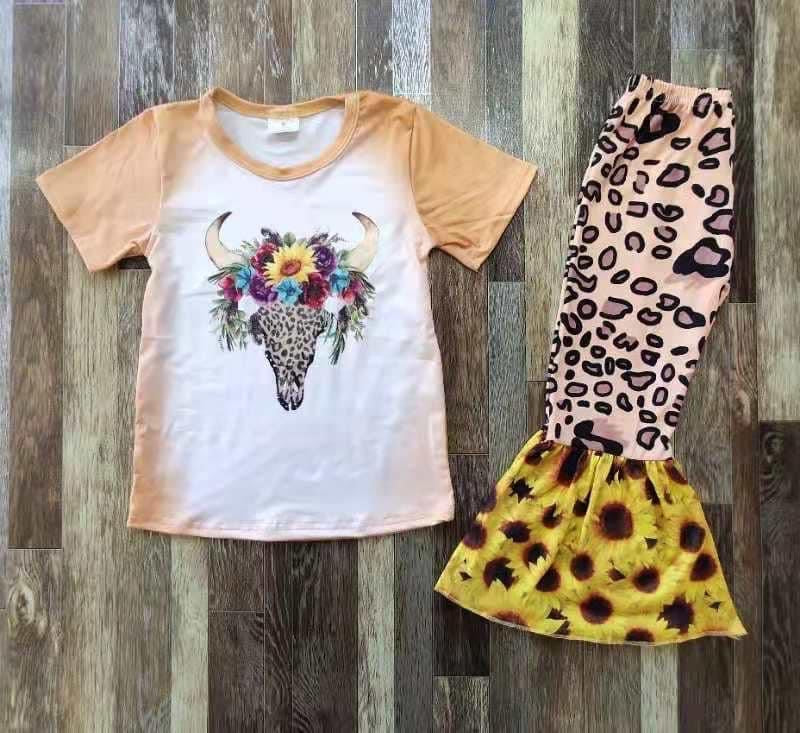 Sunflower + Leopard // Girls Set