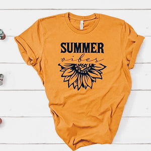 Summer Vibes Sunflower Graphic Tee