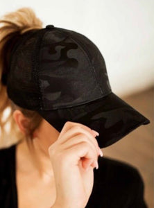 Black On Black Camo Hat