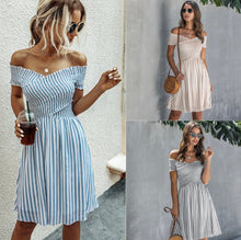 Load image into Gallery viewer, Prep Obsessed // Seersucker Dress // Gray
