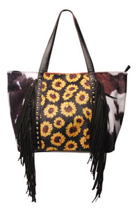Sunflower + Cow Tote
