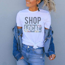 Load image into Gallery viewer, Shop Local Floral Graphic T-Shirt
