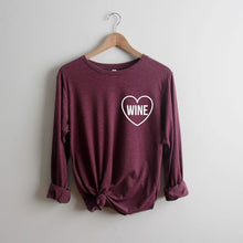 Load image into Gallery viewer, Wine Heart Pocket Long Sleeve
