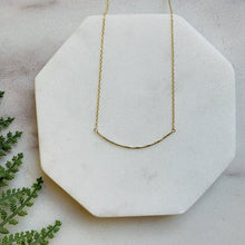 Load image into Gallery viewer, Delicate  Curved Bar Necklace
