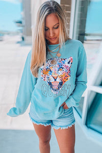 Queen Graphic Blue Sweatshirt