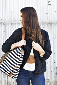 Leopard & Stripes Weekender Bag
